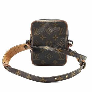 ルイヴィトン LOUIS VUITTON ショルダーバッグ ポシェット 鞄 M45268 ミニダヌーブ モノグラム キャンバス No.8904.SL 茶系 01-24021307-J