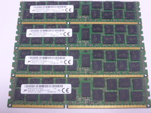 メモリ サーバーパソコン用 1.5V Micron PC3-14900R(DDR3-1866R) ECC Registered 16GBx4枚 合計64 GB 起動確認済みです④