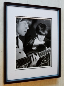 ブライアン・ジョーンズ/キース・リチャーズ/1963/アートピク額装/Brian Jones/Keith Richards/Early Stones/Blues Guitar/ロックアイコン