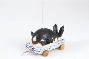 稀少 長崎張子 中山善蔵 鯨の潮吹き 郷土玩具 長崎県 民芸 伝統工芸 風俗人形 置物