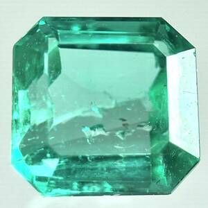 (天然エメラルド0.584ct)m 約4.8×4.6mmソーティング付 ルース 裸石 宝石 ジュエリーjewerly emerald テDE0 K