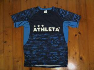 ☆アスレタ【ATHLETA】ドライ半袖Ｔシャツ ラグランTシャツ M 濃紺 青 迷彩 カモフラ