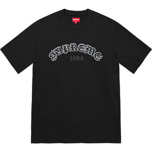 22SS Supreme Old English Glow S/S Top XLサイズ オールドイングリッシュ グロー 半袖 Tシャツ Black ブラック