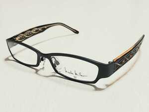 新品　NICOLE MILLER　ニコルミラー　日本製　メガネ　眼鏡　高級感　オシャレ　上品　フルリム　黒ぶち　スクエア