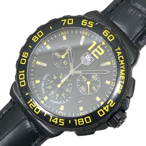 タグ・ホイヤー TAG HEUER フォーミュラ１クロノグラフ フルブラック CAU111E ブラック文字盤 SS 腕時計 メンズ 中古