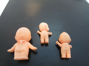 キューピー人形　ソフビ人形3個セット　中古