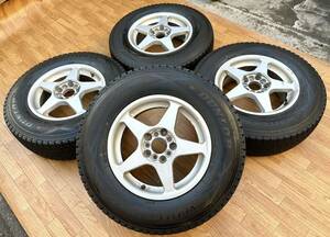 YSM 15インチ アルミホイール★ DUNLOP 195/80R15 4本セット★パジェロミニ テリオスキッド