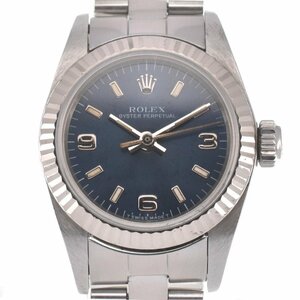 ロレックス ROLEX 67194 オイスターパーペチュアル WGベゼル Cal.2130 自動巻き レディース 良品 内箱付き N#129678