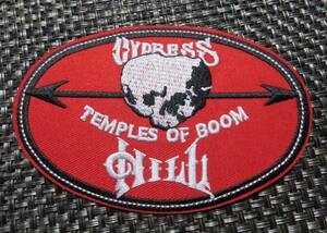 赤白■US楕円形■新品 Cypress Hill Temples Of Boom 刺繍ワッペン（パッチ）◆音楽　ミュージック◆アメリカ■激渋■ 洋服・衣類・衣服DIY