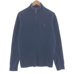 古着 ラルフローレン Ralph Lauren POLO by Ralph Lauren コットンニットハーフジップセーター メンズM /taa001544