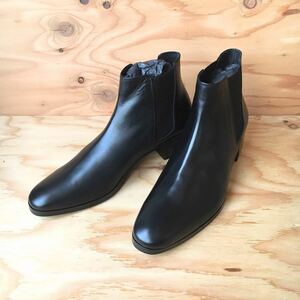 LAD MUSICIAN メンズ ヒール キップレザー 靴 黒 カウレザー サイドゴア Side Gore Heel Boots ショートブーツ ラッドミュージシャン