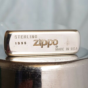 1111円～ ZIPPO STIRLING 未使用 スターリング シルバー 純銀 1995年製 30年物 ジッポー オイルライター USA