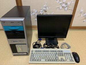 ★自作PC ★小引き出し付き　モニター 付★キーボードとマウスおまけ★