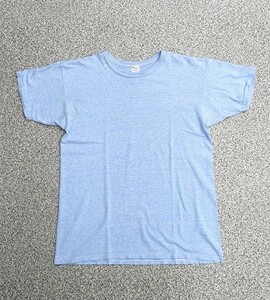 美品 80s チャンピオン USA製 トリコタグ 88/12 青霜降り 無地 Tシャツ L ビンテージ