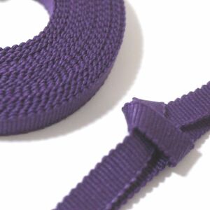 03-05-05）国内産　木綿　真田紐　綿100％　三分紐　平紐　紫色　5ｍ　Samurai ribbon（Sanadahimo）