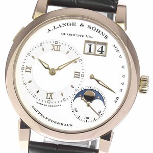 ランゲ＆ゾーネ A.LANGE＆SOHNE 109.021 ランゲ1 K18PG ムーンフェイズ デイト 手巻き メンズ 良品 _785646