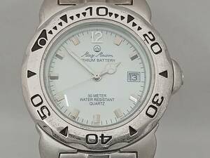 Mavy Maison H-2070 時計 マビーメイゾン 白文字盤 クォーツ メンズ 腕時計