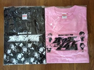 ボートレース下関/オッズタイムTシャツ ピンク＆黒/Ｌサイズ/非売品