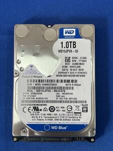 ■エラーなし・低稼働 623時間■　[2.5インチ　SATA　1T　9.5mm]　WESTERN DIGITAL　WD10JPVX