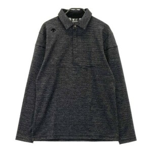 【1円】DESCENTE GOLF デサントゴルフ 長袖ポロシャツ グレー系 M [240101083340] メンズ