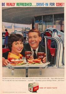 ●012F　1959年のレトロ広告　コカコーラ　COCA-COLA　COKE
