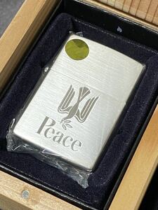 zippo ピース 限定品 両面刻印 希少モデル 2011年製 Peace NIPPON JT シリアルナンバー PE-NO.00084 専用木箱 保証書 当選通知書付き