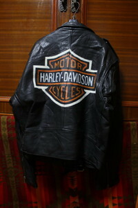 希少 ハンドペイント ハーレー 70s ビンテージ UK ユーロ レザー ライダース ジャケット ■ ■ ■ Schott バンソン 型 USA Harley Davidson