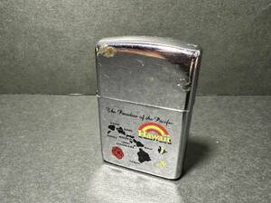 ★コレクター必見！！ ZIPPO USA F Hawai ハワイ 絵柄 ビンテージ オイルライター シルバー 希少 ジッポライター 雑貨 タバコグッズ G782