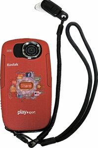 Kodak play sport Z×5 ポケットビデオカメラ ビデオカメラ ウォータープルーフ 本体のみ 動作品