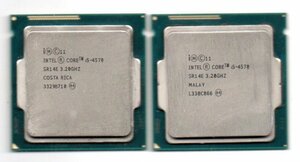Intel ☆ Core i5-4570　2個セット ★ 3.20GHz (3.60GHz)／6MB／5GT/s　4コア ★ ソケットFCLGA1150 ☆