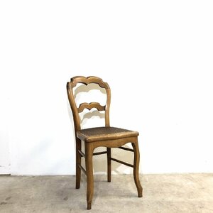 英国アンティーク ●座面ラタン編み ケーンシート ダイニングチェア 猫脚 エレガント イギリス ビンテージ 木製 椅子 クラシック 名古屋 1