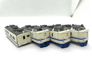 BANDAI バンダイ Bトレインショーティー スーパー雷鳥 不揃い 組立済 車輪無し 4両セット 鉄道模型