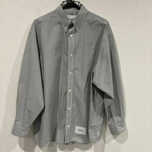 wtaps 長袖シャツ/コットン/GRY/ストライプ/232GWDT-SHM03 サイズ02