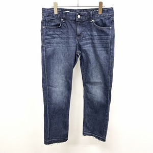 GAP ギャップ 29 レディース デニム パンツ ジーンズ ジーパン 裾カットオフ 若干ストレッチ USED加工 綿×ポリウレタン ブルー 青