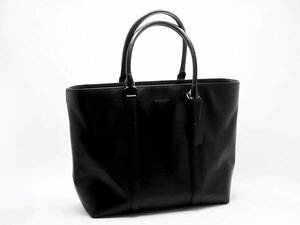 1円～★質流れ★COACH × Mercedes-Benz 130年記念 コラボレーション トートバッグ コーチ メルセデス・ベンツ 黒色牛皮革 グレインレザー