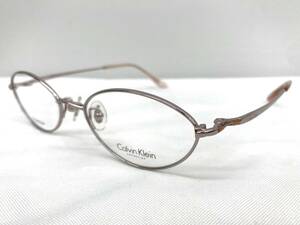T-019 新品 眼鏡 メガネフレーム チタン Calvin Klein カルバンクライン 11g 50□18-135 フルリム レディース 女性 ピンク系