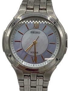 SEIKO◆ソーラー腕時計/アナログ/ステンレス/SLV/SLV/V181-0AJQ