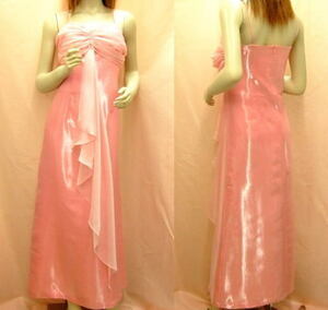 シンプルなロングドレス【ピンク-yo-Ｍサイズ】 パーティードレス 洗えるドレス ミカドレス 601-p9