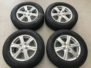 □□2404-288 SIBILLA RZ 14インチ 5.5J +50 100-4H ヨコハマ iG50PLUS 185/70R14 8分山 中古 4本セット バリ溝！スタッドレス フリード