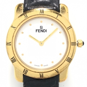 FENDI(フェンディ) 腕時計 - 850J レディース 革ベルト 白