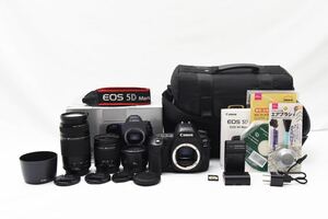 Canon EOS 5D Mark IV標準&望遠&単焦点トリプルレンズセット/EF 50㎜1:1.8 II/EF28-80㎜1:3.5-5.6III/ EF75-300㎜ F4-5.6 II☆1099