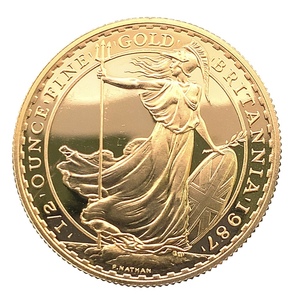 ブリタニア 女神 金貨 BRITANNIA 1987年 17g ゴールド 22金 エリザベス2世 イギリス コレクション