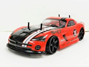 ☆ターボ機能付き☆ 2.4GHz 1/10 ドリフトラジコンカー ダッヂバイパー タイプ 赤【塗装済み完成品・フルセット】