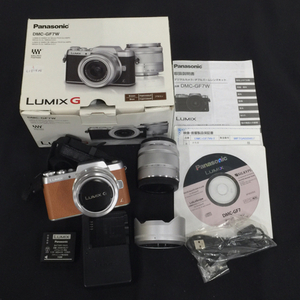 1円 Panasonic LUMIX DMC-GF7 G VARIO 1:3.5-5.6/12-32 1:4.0-5.6/35-100 ミラーレス一眼 カメラ レンズ L151425