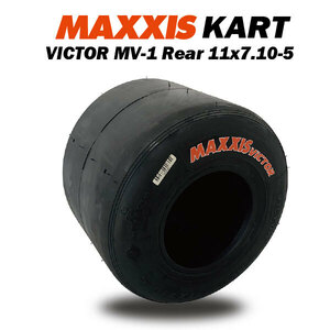 リア2本セット MAXXIS VICTOR MV-1 カート用タイヤ 11ｘ7.10-5 オレンジレタリング KART TIRE 法人宛送料無料