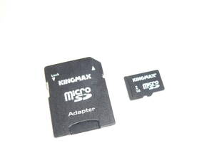 動作保証！送料無料！KINGMAX microSD SDカード 2GB SDアダプター付