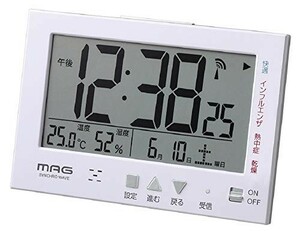 MAG(マグ) 目覚まし時計 電波 デジタル エアサーチミチビキ 環境目安 温度