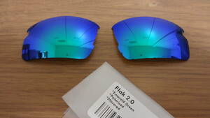 ★処分価格★オークリー フラック 2.0 用 カスタム偏光レンズ EMERALD GREEN Color Polarized 新品 Flak 2.0 