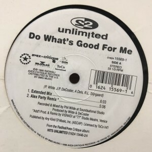 12inchレコード　2 UNLIMITED / DO WHAT`S GOOD FOR ME