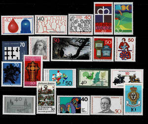 ドイツ 1974-75年 単品発行記念切手揃い